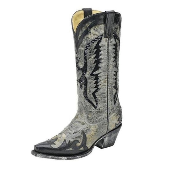 Corral Boots Shoes - CORRAL BOOTS WOMEN'S EAGLE INLAY SNIP TOE WESTERN BOOT